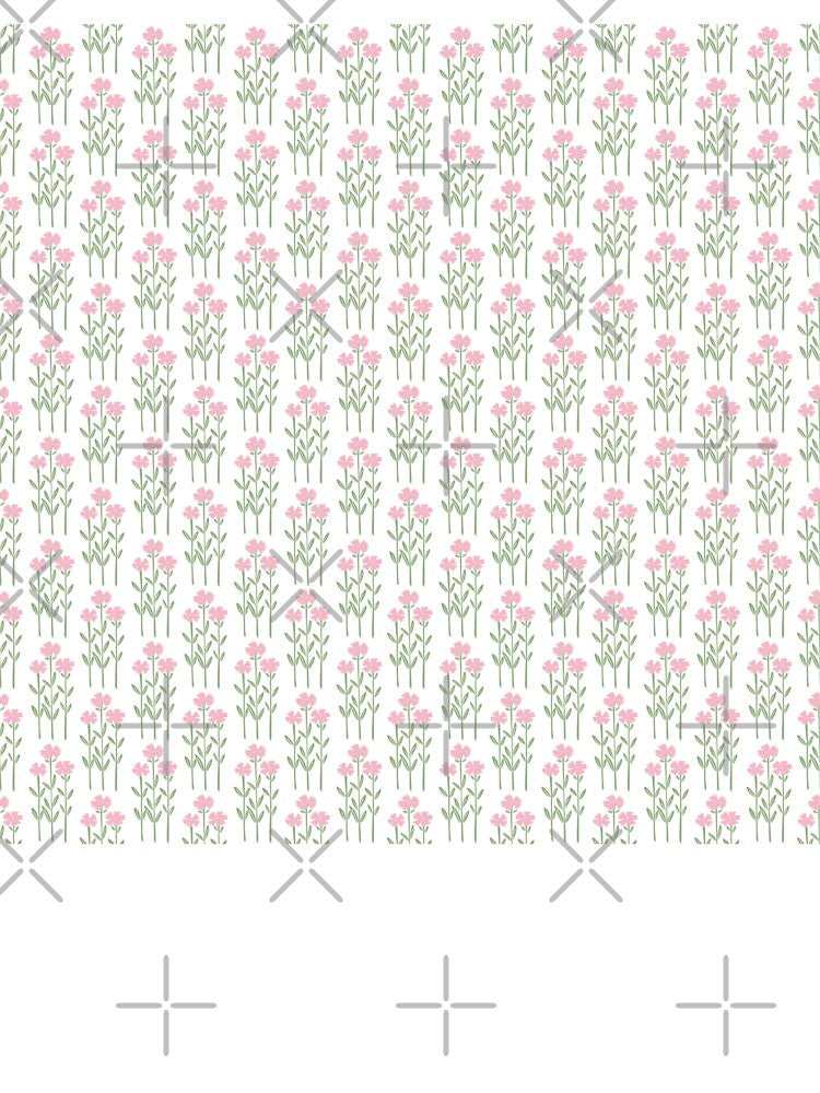 Medium Soft Pink Floral  Botanical Seamless Pattern Illustration by DColourMuse