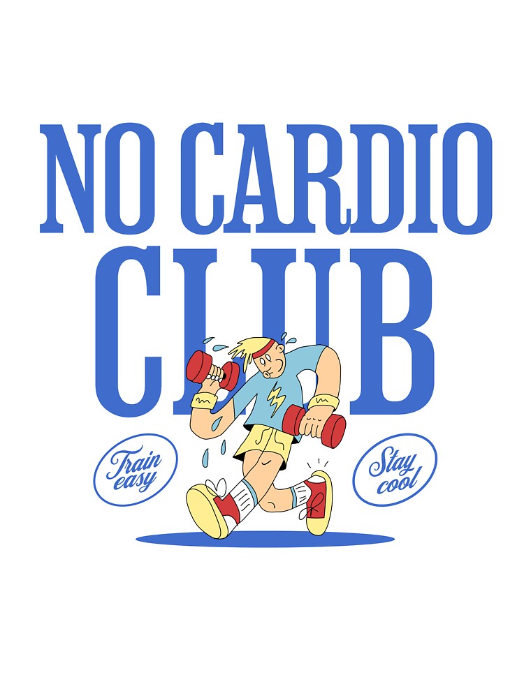 No Cardio Club – Gym Humor Design by ByZimbo