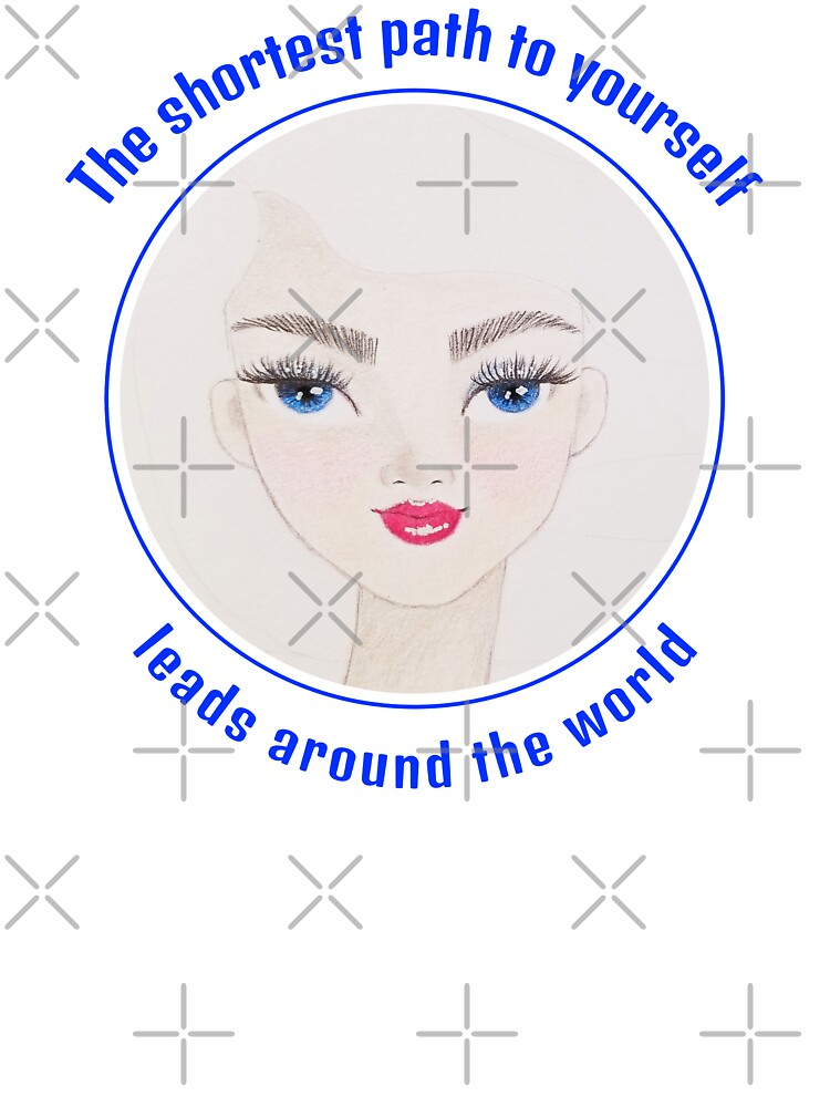 "The shortest path to yourself" cute travel design by CoolCleverCute by CoolCleverCute