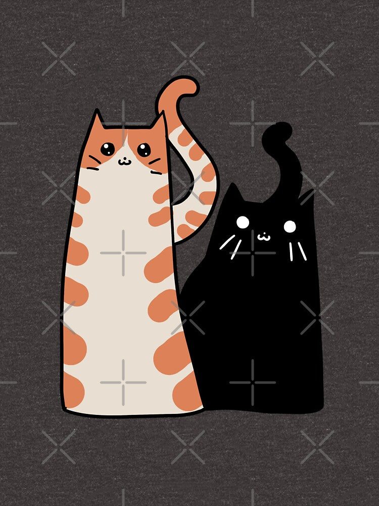 Tabby Cat and Black Cat by SaradaBoru