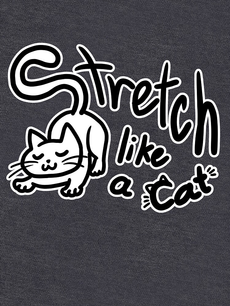 Stretch like a Cat simple black and white color by VilanCat