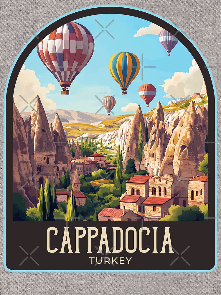 Cappadocia  Vintage Travel Illustration by HomeLivingCo