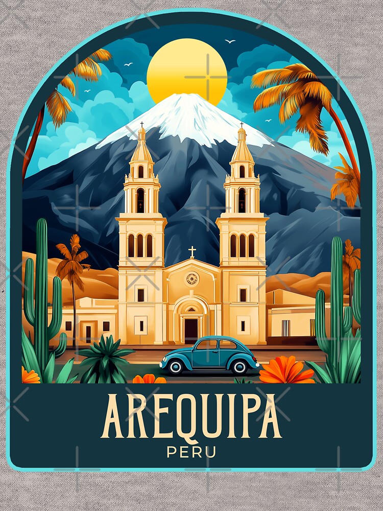 Arequipa Vintage Travel Illustration by HomeLivingCo