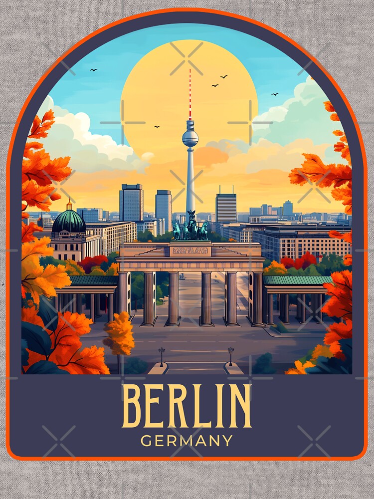 Berlin Vintage Travel Illustration by HomeLivingCo