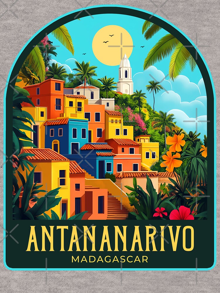 Antananarivo Vintage Travel Illustration by HomeLivingCo