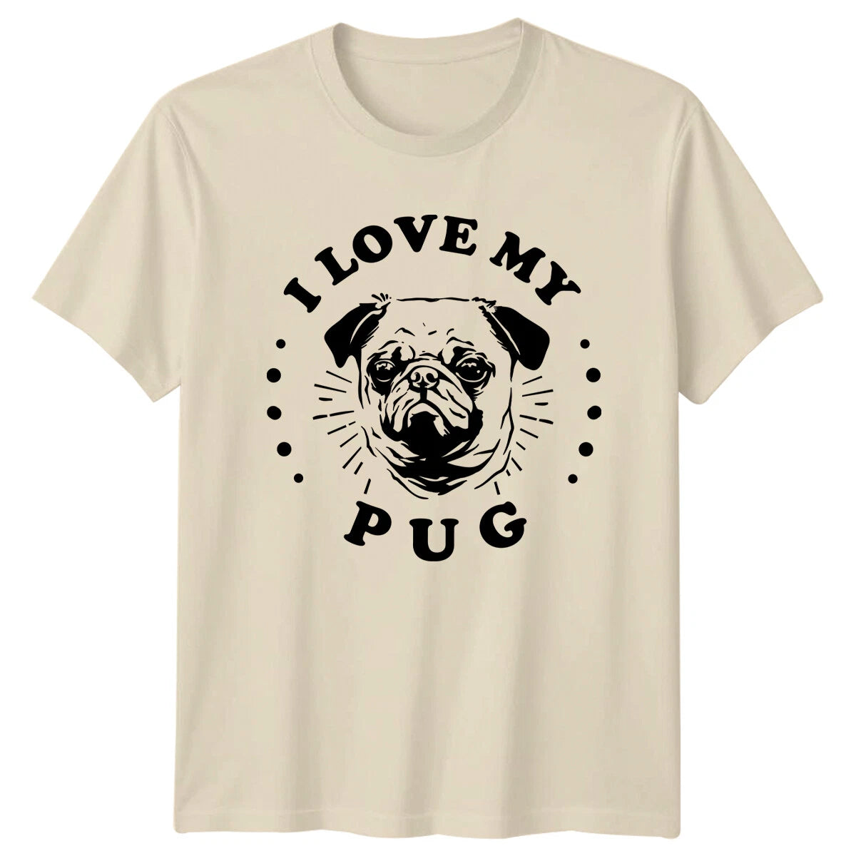 I Love My Pug Dog T-Shirt, Cute Pet Animal Graphic Tee, Dog Lover