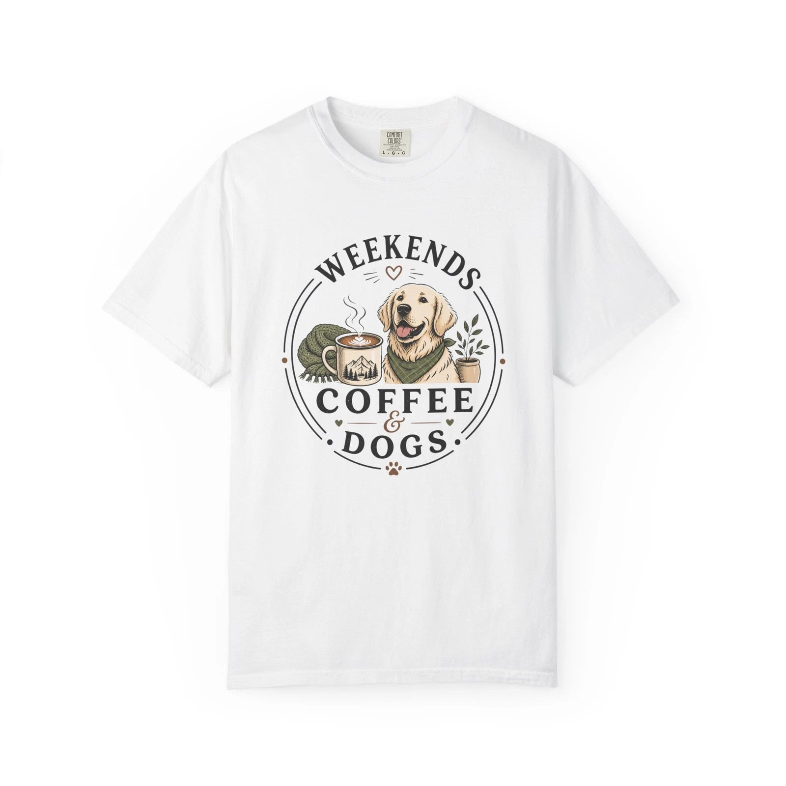 Weekends Coffee and Dogs T-Shirt Cozy Dog Lover Tee