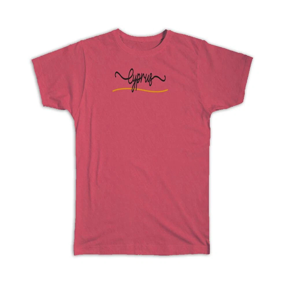 Gift T-Shirt : Cyprus Flag Colors Cypriot Travel Expat Country Minimalist