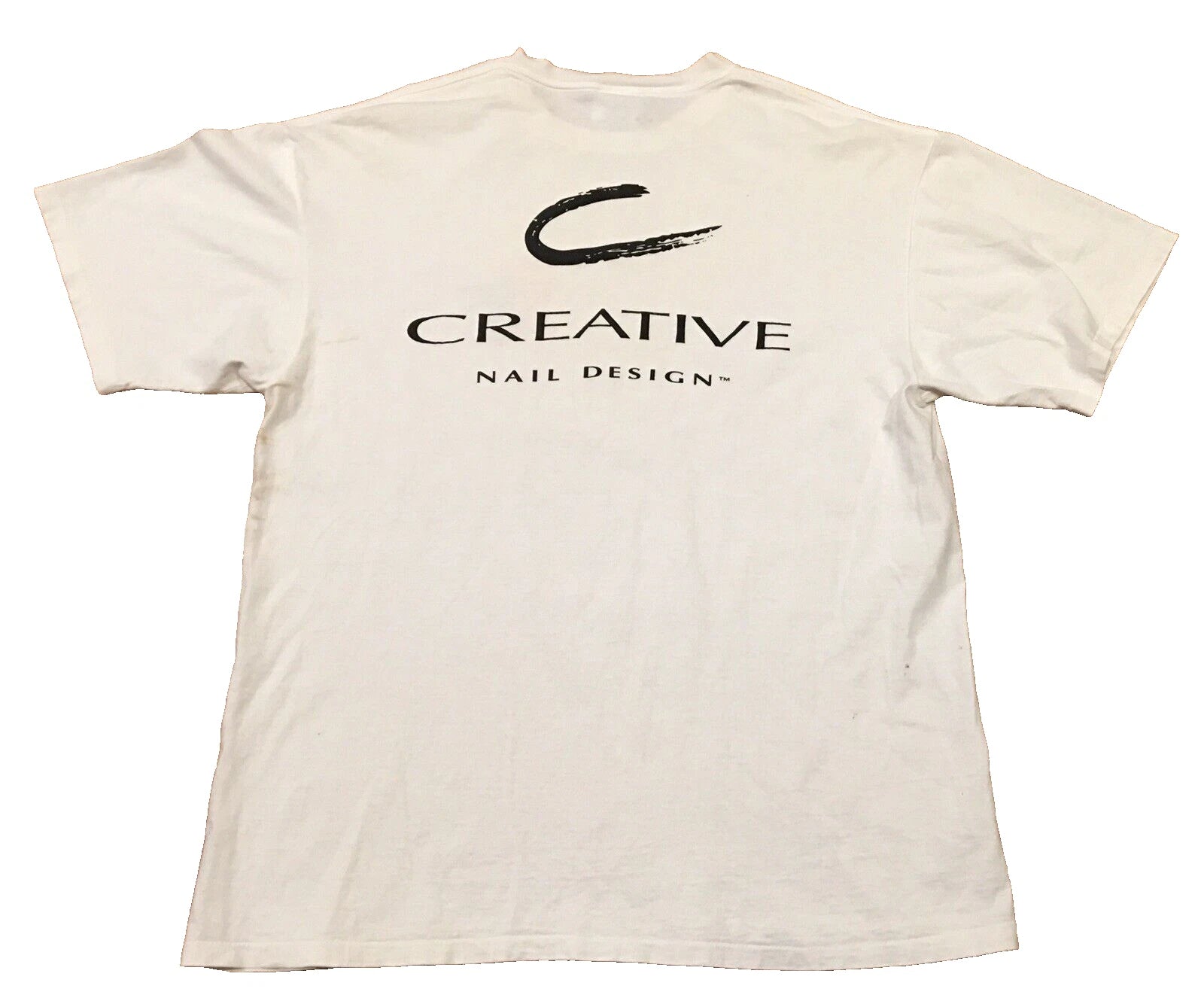 White TShirt XL Men Happy Birthday Radical Creative Nail Design W/Discolorations