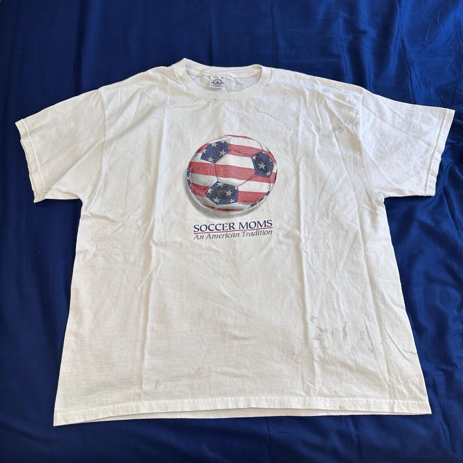 Vintage Soccer Moms T Shirt XL White MILF T Shirt ‘An American tradition’ Tee