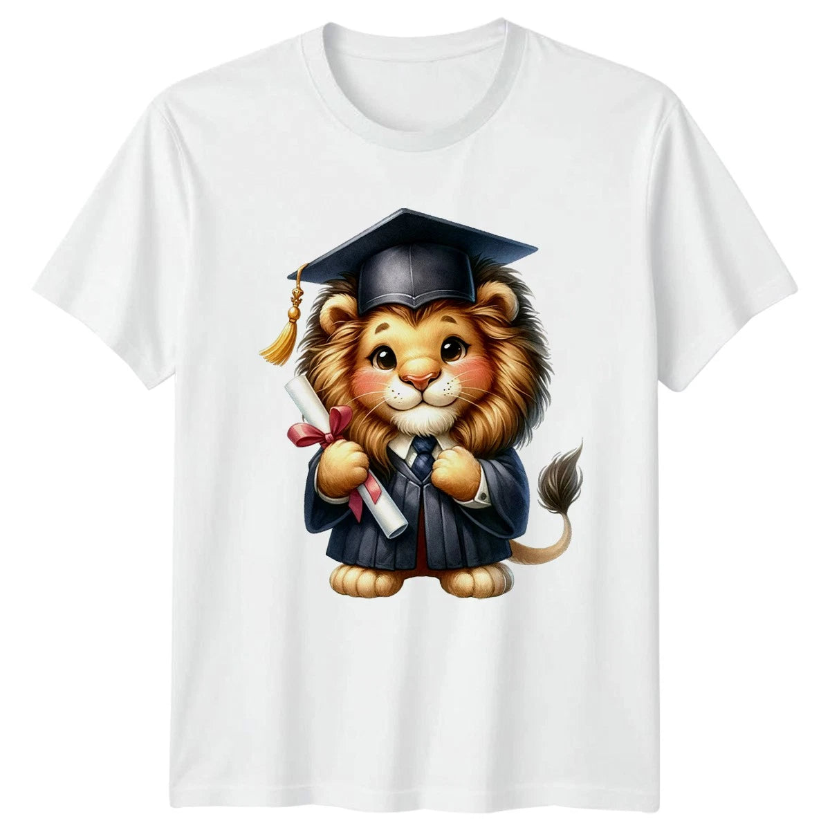 Cute Lion Graduation T-Shirt Kindergarten School Gift For Him And Her