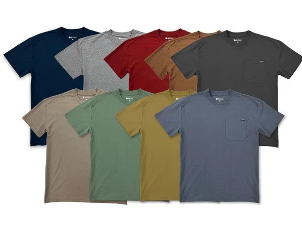 Buffalo Outdoors® Workwear Men's Heavyweight Pocket T-Shirt - Multiple Colors!