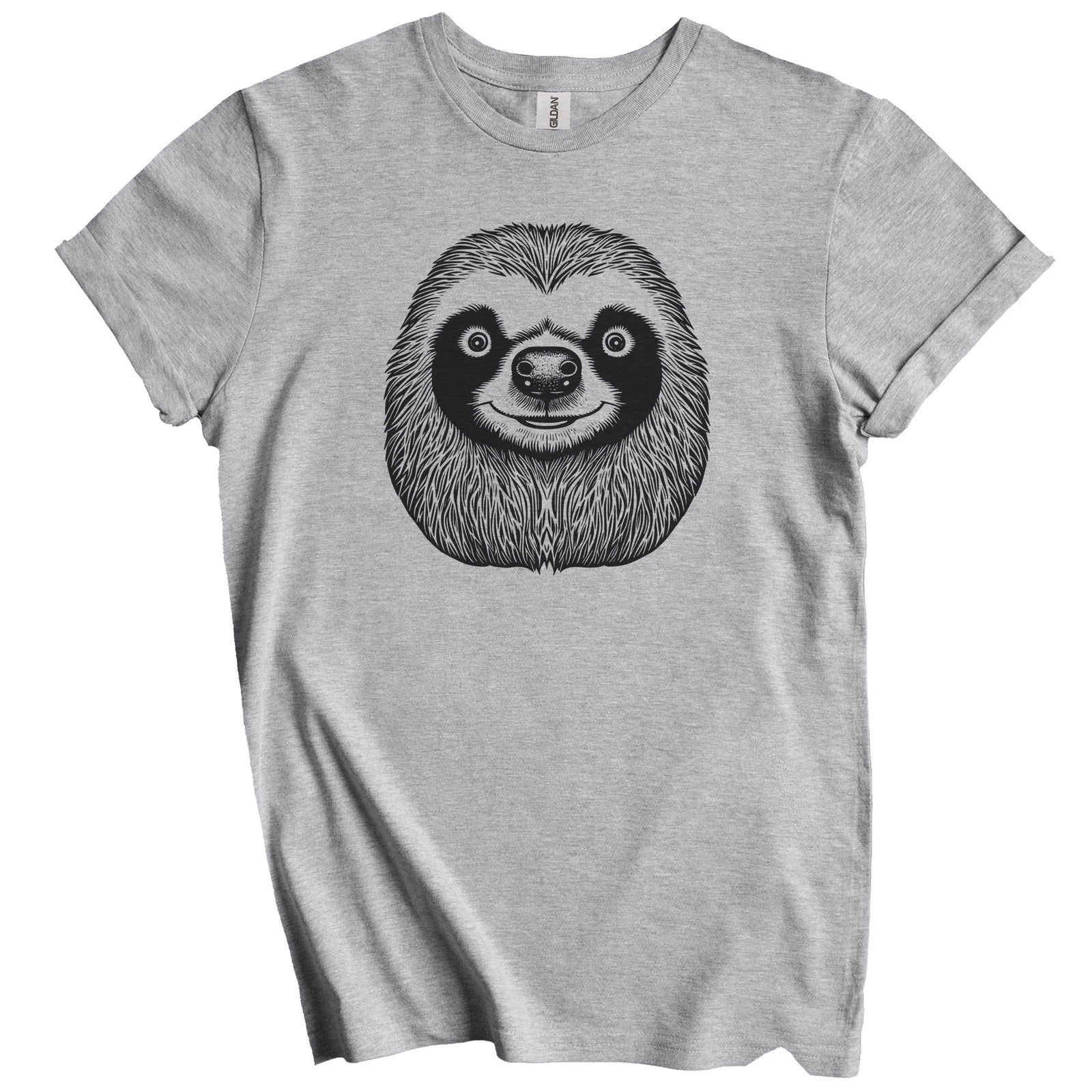 Sloth Face Cute Minimalist Animal T-Shirt