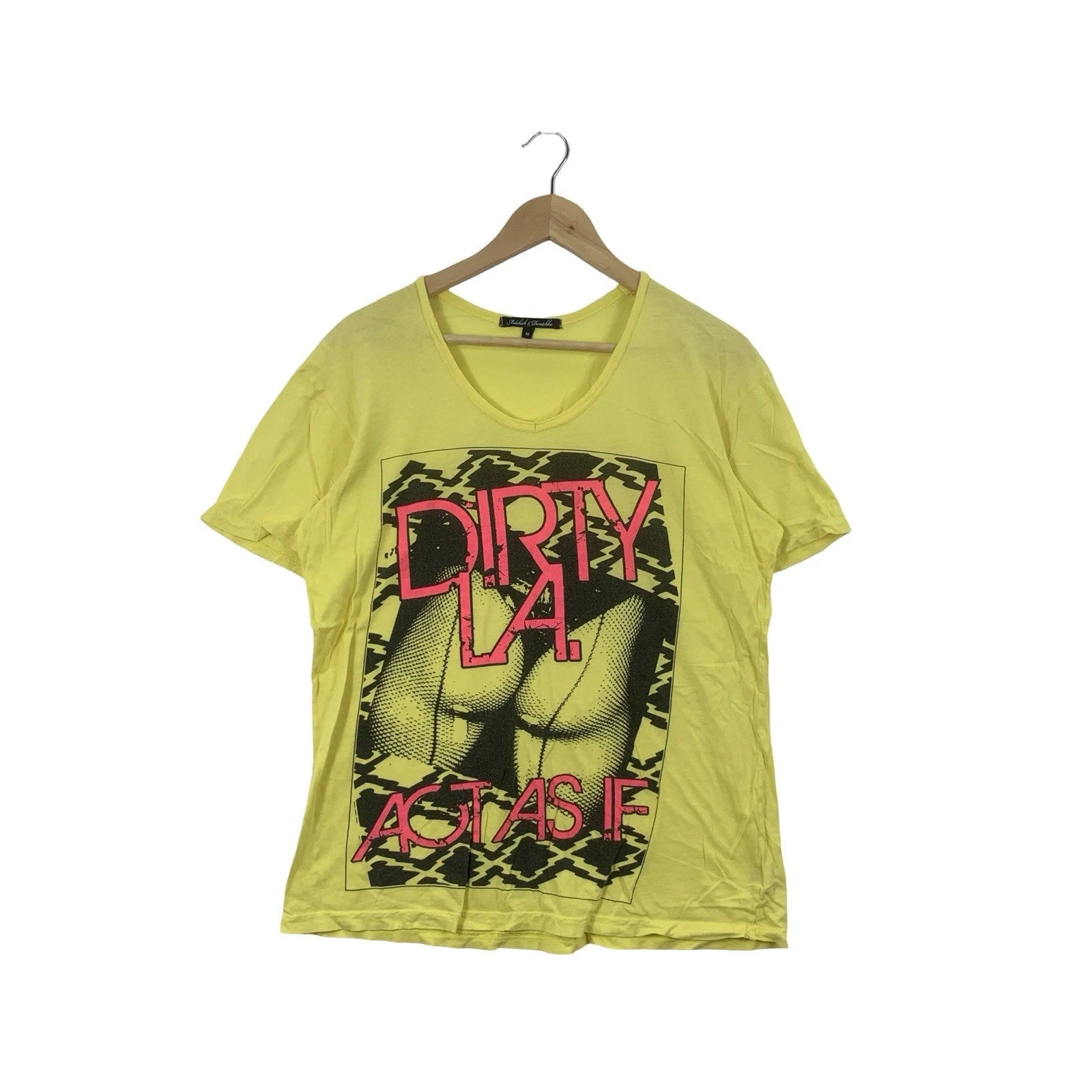 MALCHICK & DEVOTCHKA Dirty La Act As If Tee Shirt Top Punk Aesthetics.