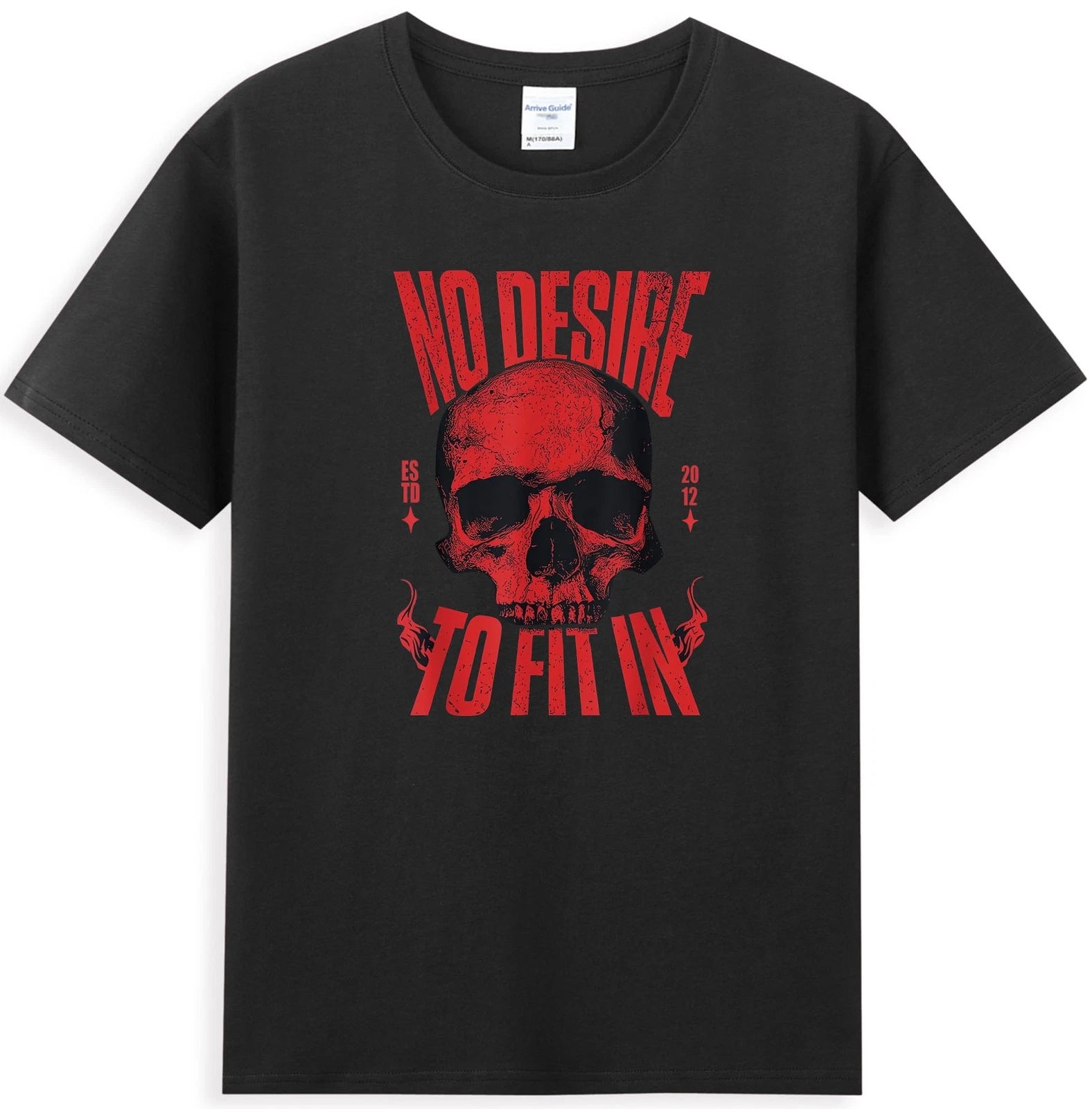 No Desire To Fit In Estd 2012 Horror Skull Graphic Men's T-Shirt