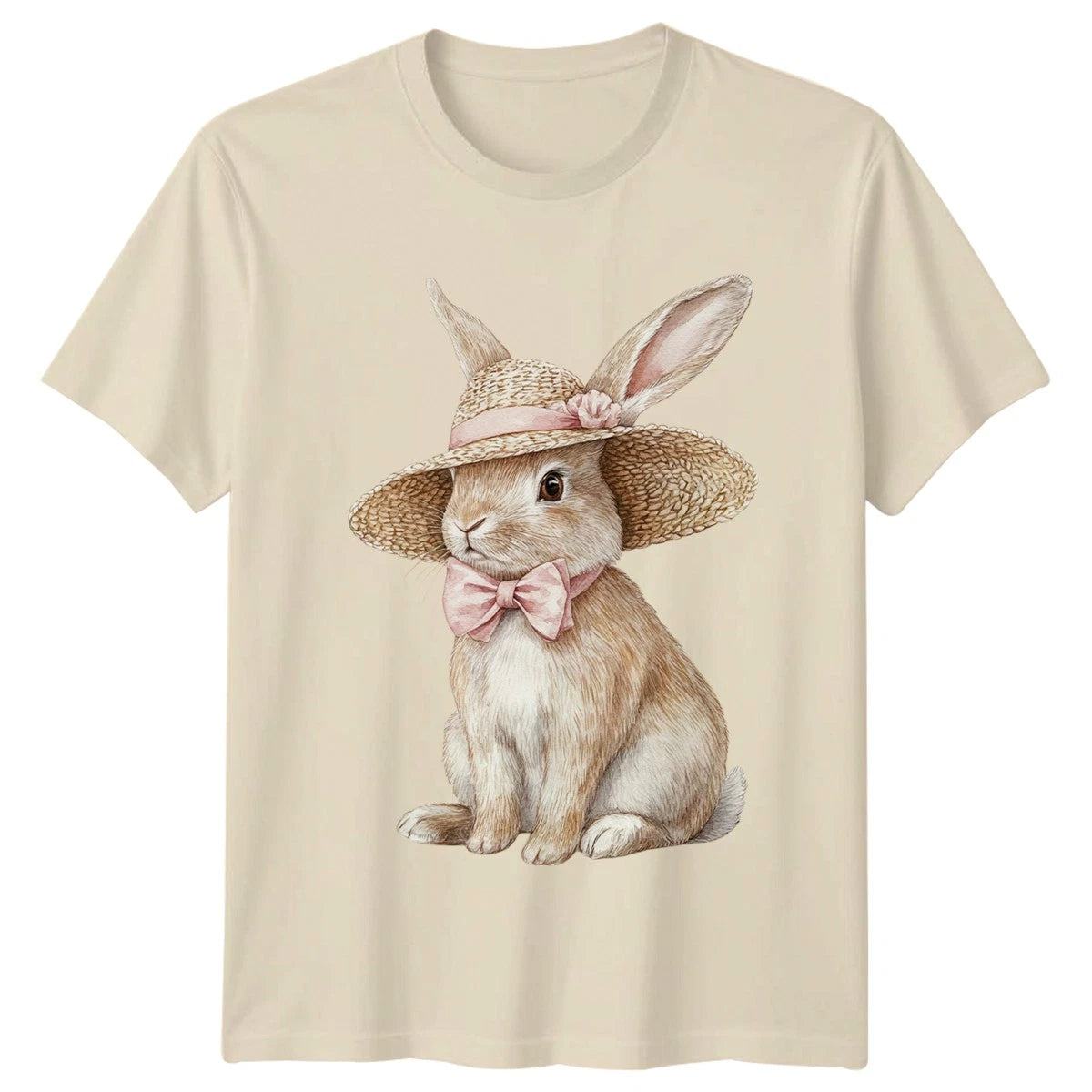Cute Watercolor Bunny Wearing A Womens Cottagecore Easter Gift For Her