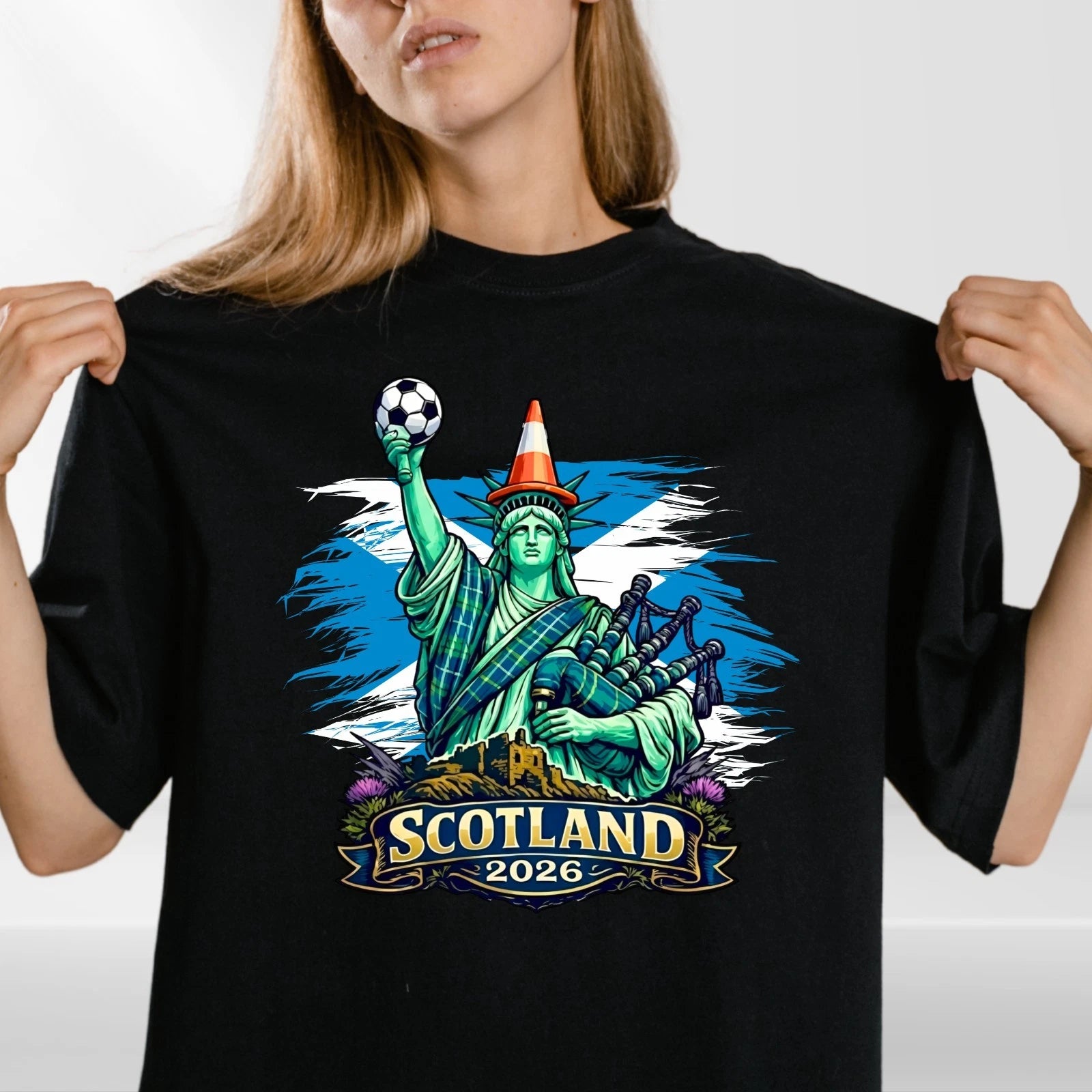 Scotland Football World cup Liberty Cone T shirt 2026 Unisex Kids Gift Tee
