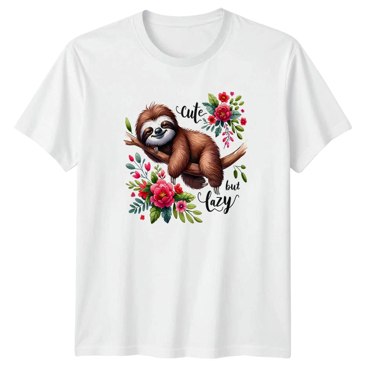 Cute But Lazy T-Shirt Sloth Lover Animal Birthday Gift For Him And Her