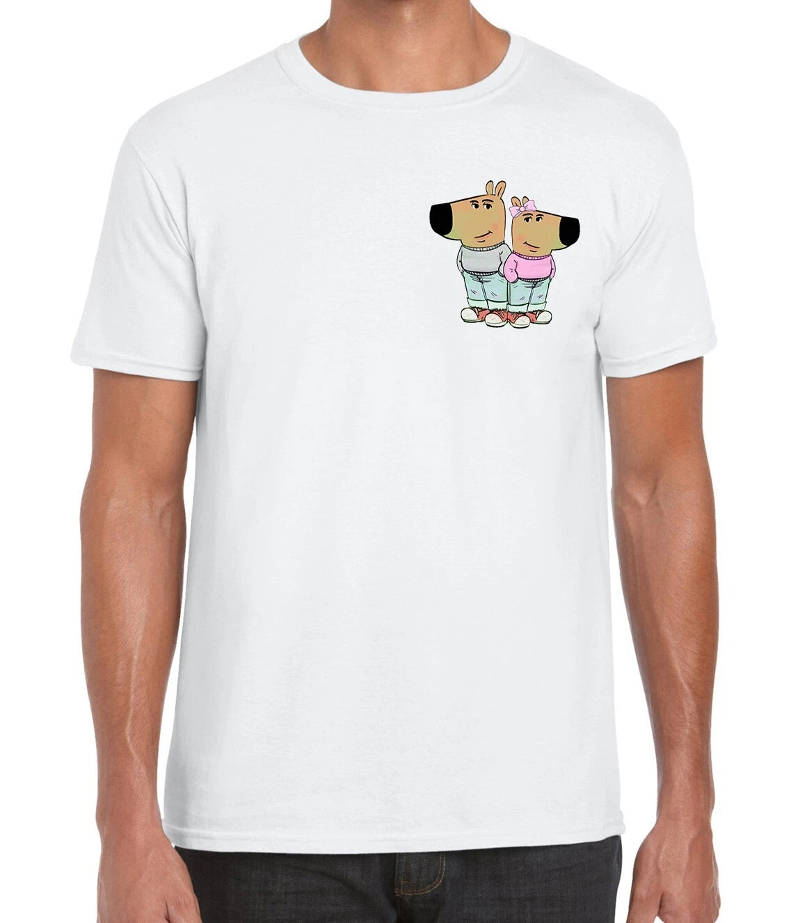 Chill Couple Funny Meme Minimalistic Men's Printed Cotton Unisex T-shirt Top Tee