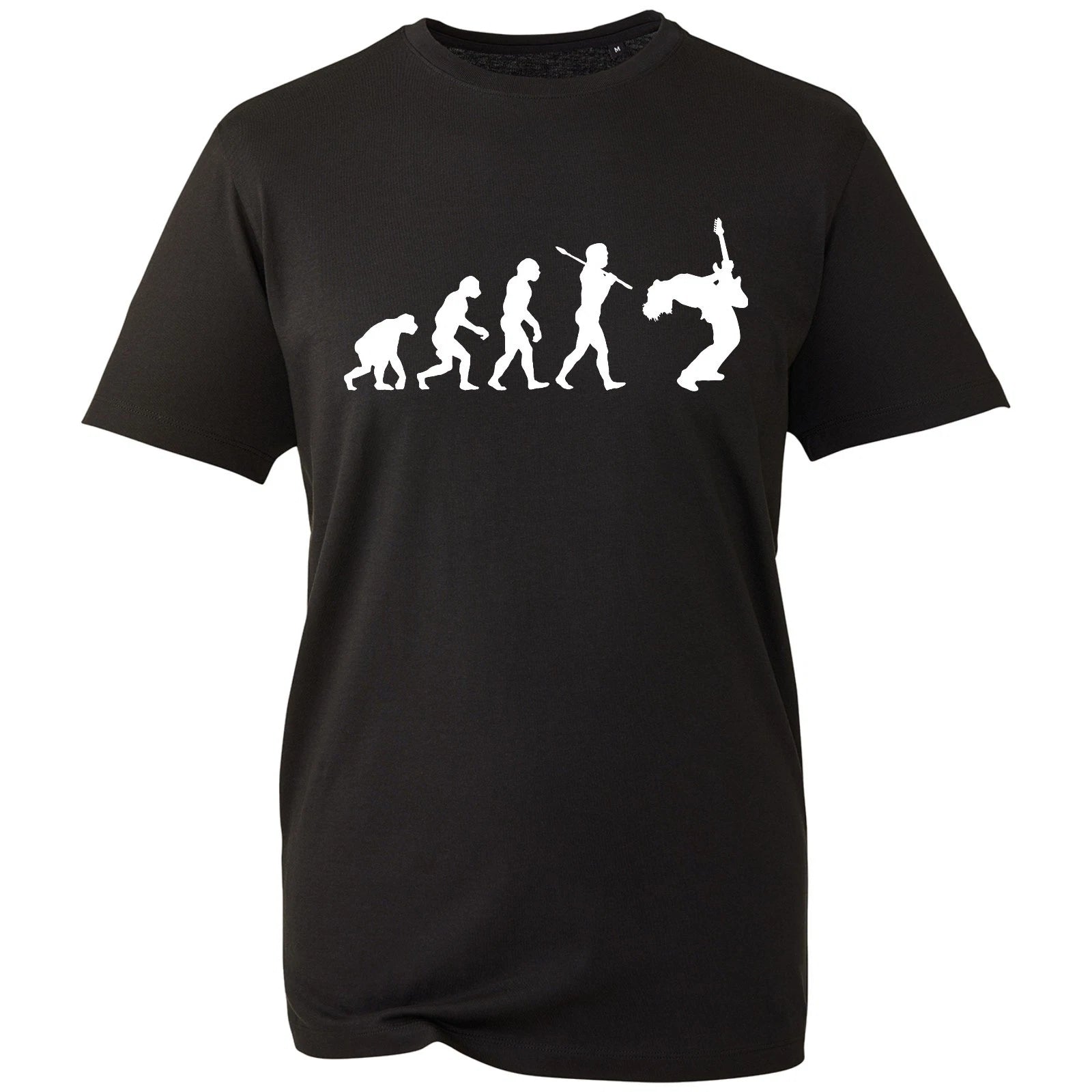 Evolution of Rock Guitar T-Shirt Mens Funny Musician Graphic Tee Rocker Gift UK
