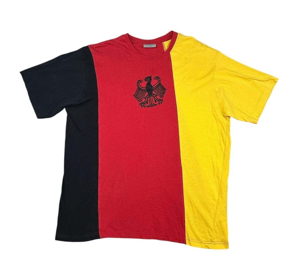 Vintage RARE Deutschland Germany Flag Cotton T Shirt Size XXL Soccer World Cup
