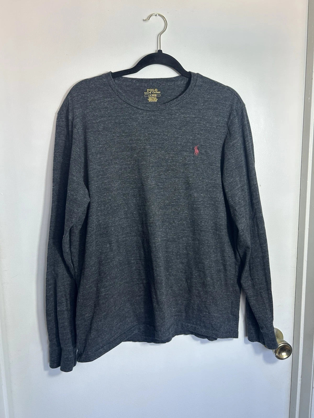 polo ralph lauren Men's Crew Neck T Shirt Preppy Minimalist Smart Casual Large