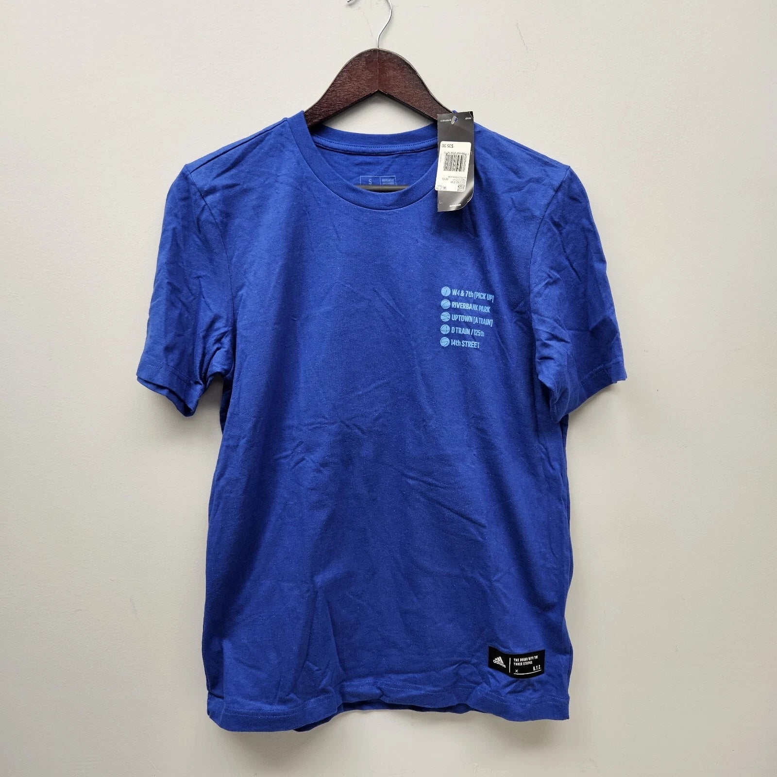 Men's Adidas New York City Next Wave T-Shirt 'Blue'  / IQ1242 / Sizes XS - XL