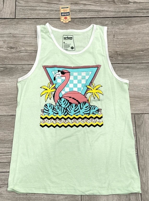 2019 Pride Flamingo Light Green Tank Top Urban Pipeline Size Medium New w Tags