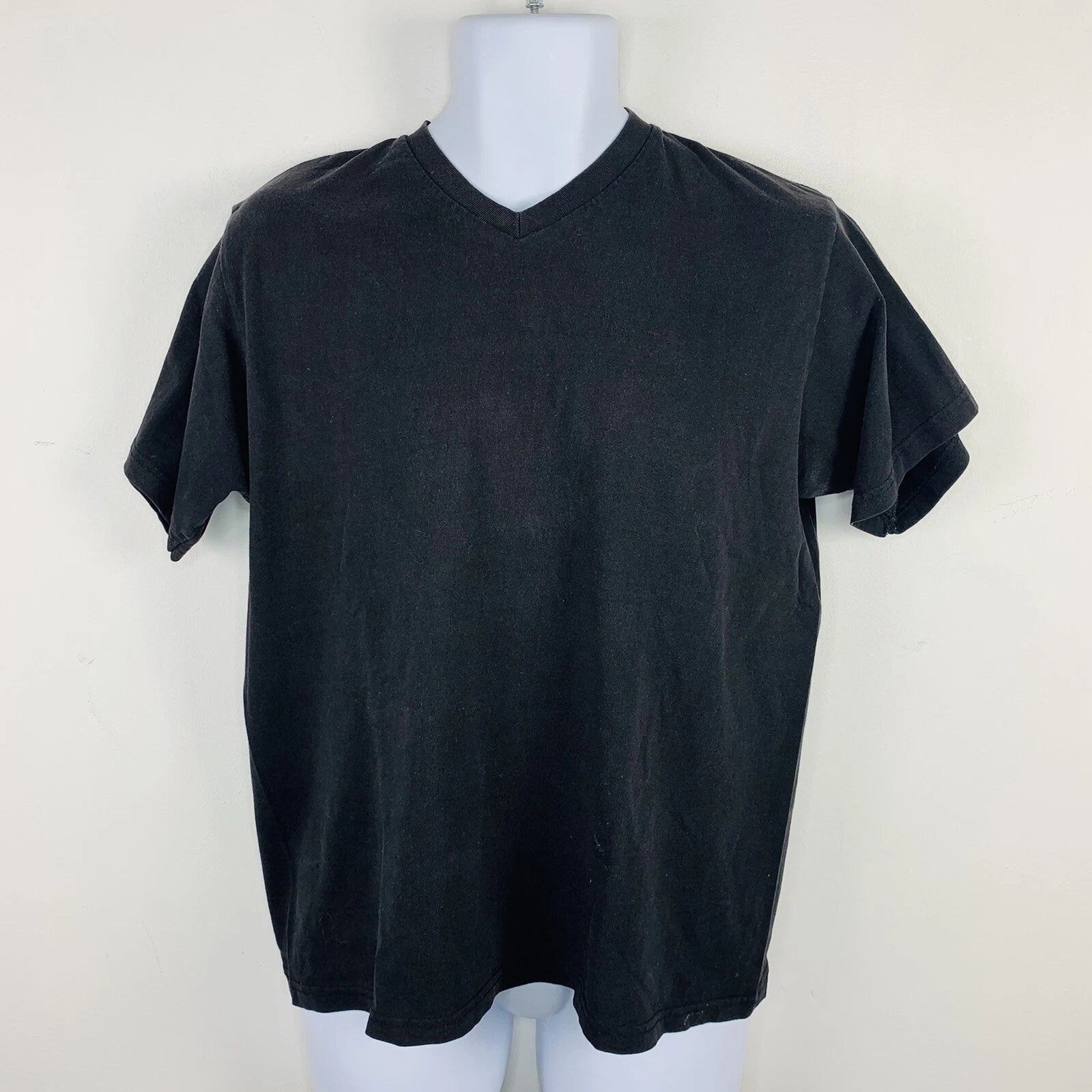 Remixed T Shirt sz M Black 100% Cotton Casual Soft Grunge Minimalist Normcore