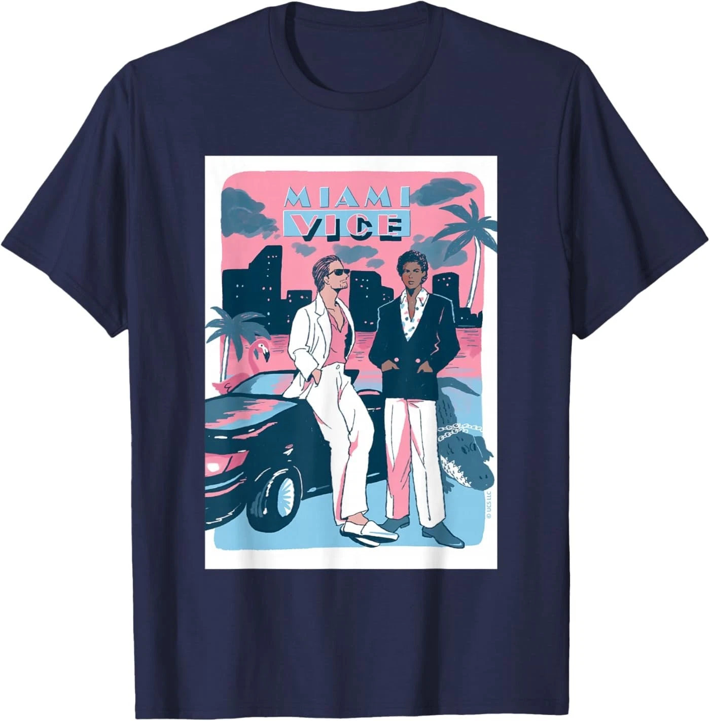 Retro Miami Vice Vibes 80s Aesthetic Style T-Shirt