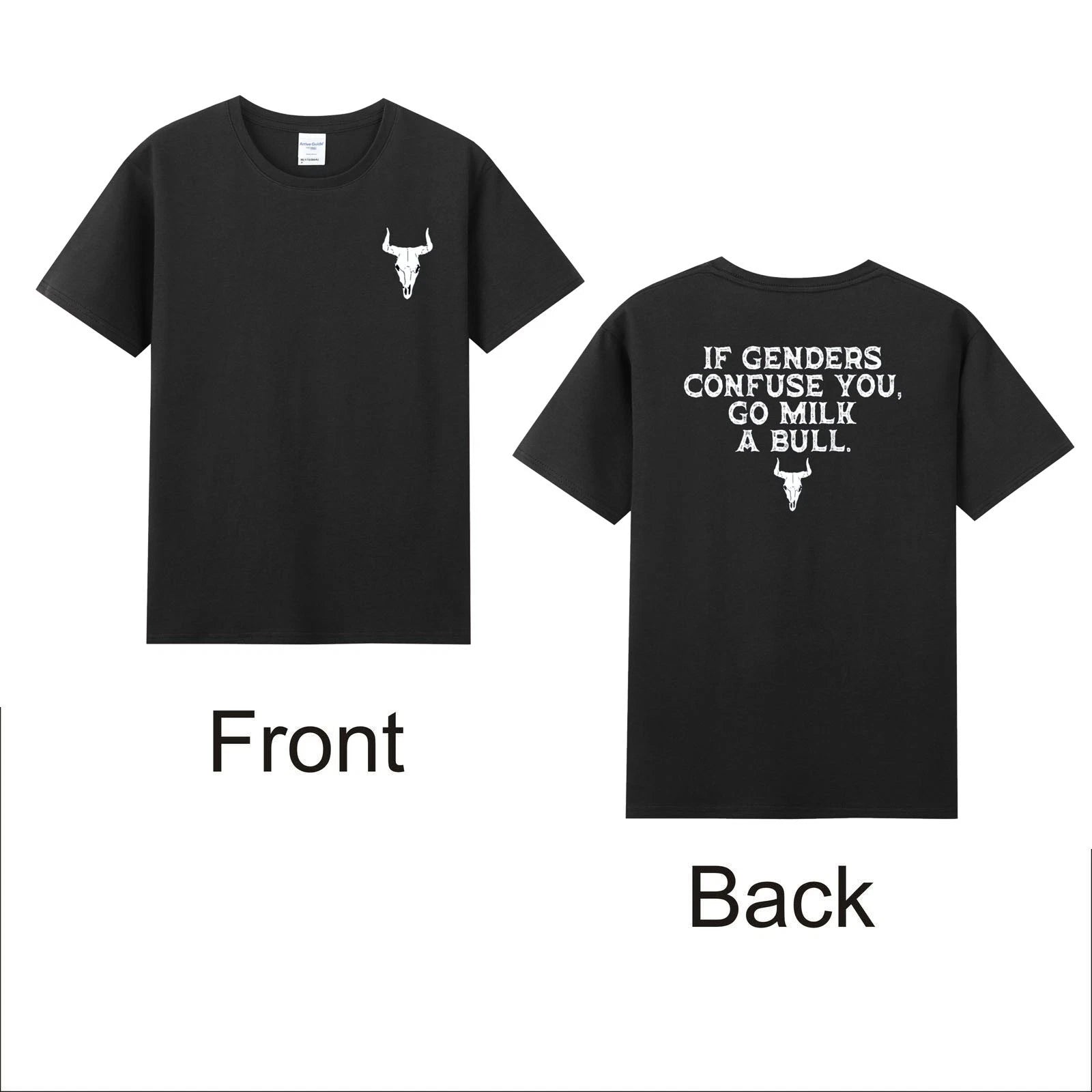 If Genders Confuse You Go Milk A Bull Funny Bull Quote Men's T-Shirt