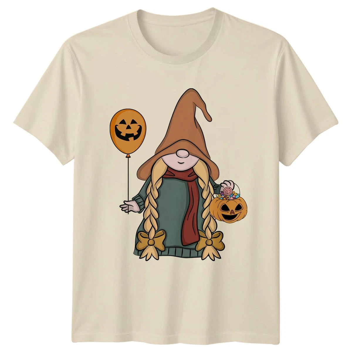 Cute Halloween Gnome T-Shirt Womens Trick Or Treat Birthday Gift For Her