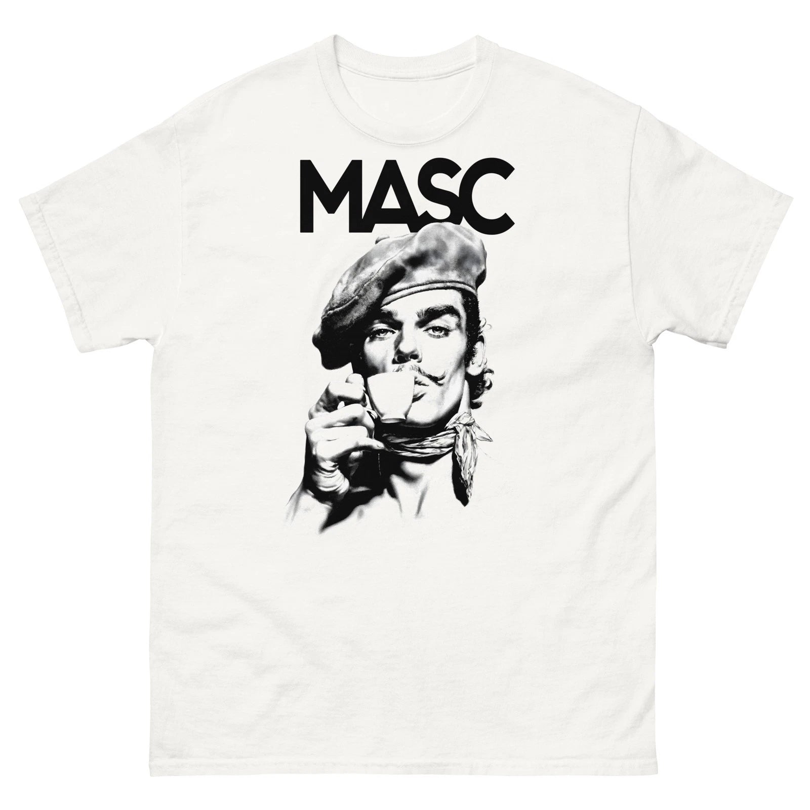 MASC T-Shirt | Tom of Finland Style Art Gay Leather Daddy Parody Tee