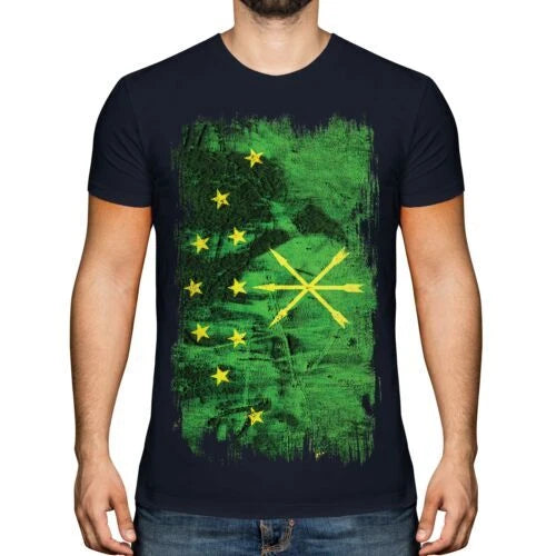 ADYGEA GRUNGE FLAG MENS T-SHIRT TEE TOP FOOTBALL GIFT SHIRT CLOTHING JERSEY