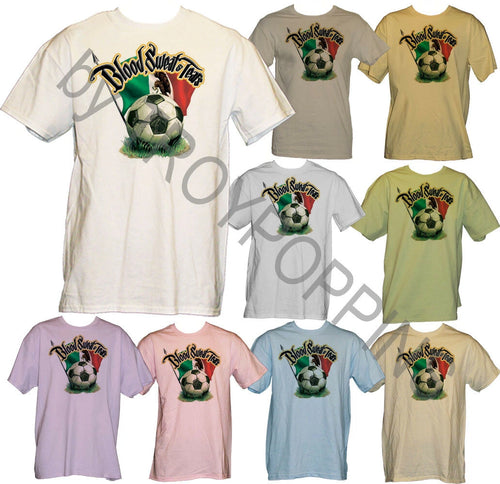 1-BLOOD SWEAT & TEARS SOCCER BALL SPORTS WEAR GEAR FANS GRAPHIC PRINTED T-SHIRT