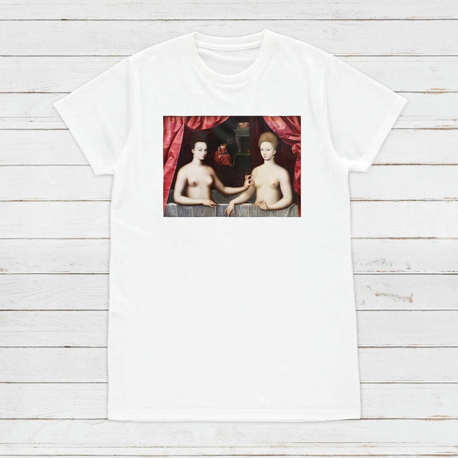 Nipple Pinch T Shirt Gabrielle d'Estrees Aesthetic LGBTQ Grunge Womens Mens Tee