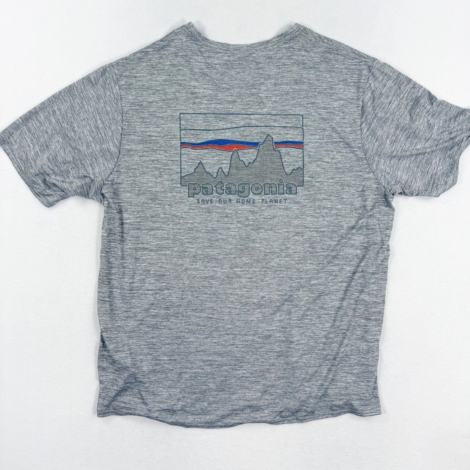 Patagonia Capilene Cool Daily Shirt Men XL Grey 73 Skyline Save Our Planet 45235