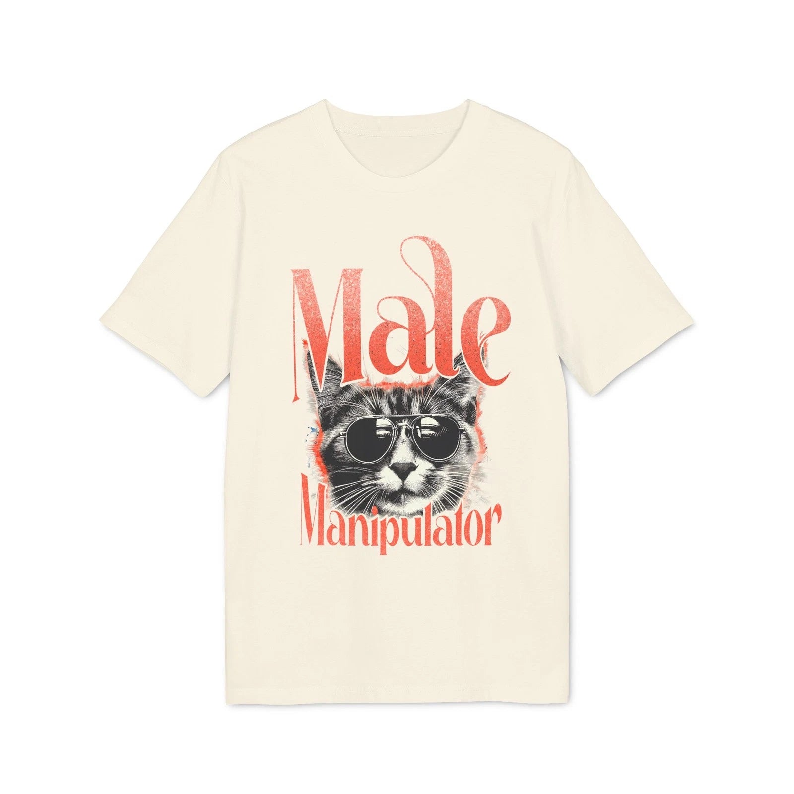 Cool Cat 'Male Manipulator' T-shirt | Cat Face Sunglasses Graphic