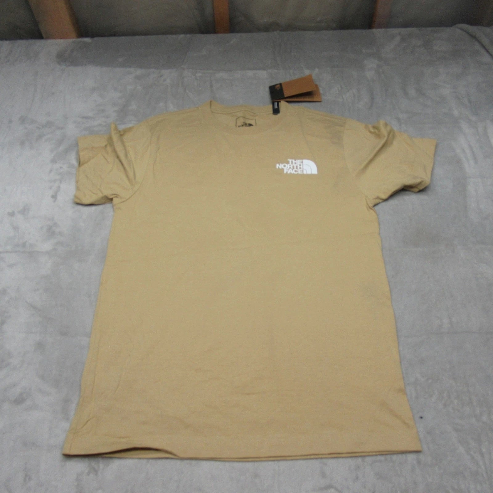North Face Shirt Mens Small Cream Evo Throwback SS Tee Summer Minimalist NEW