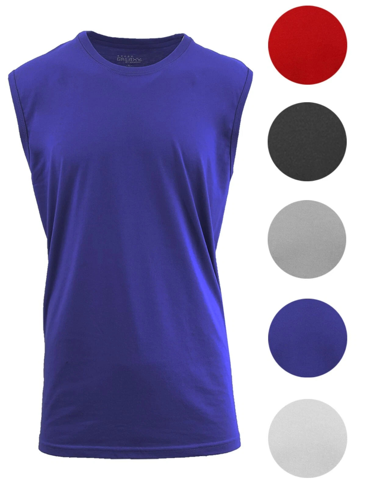 Mens Muscle Tank T-Shirt Cool Mesh Colors Workout Fitness Lounge Running 4-PACK