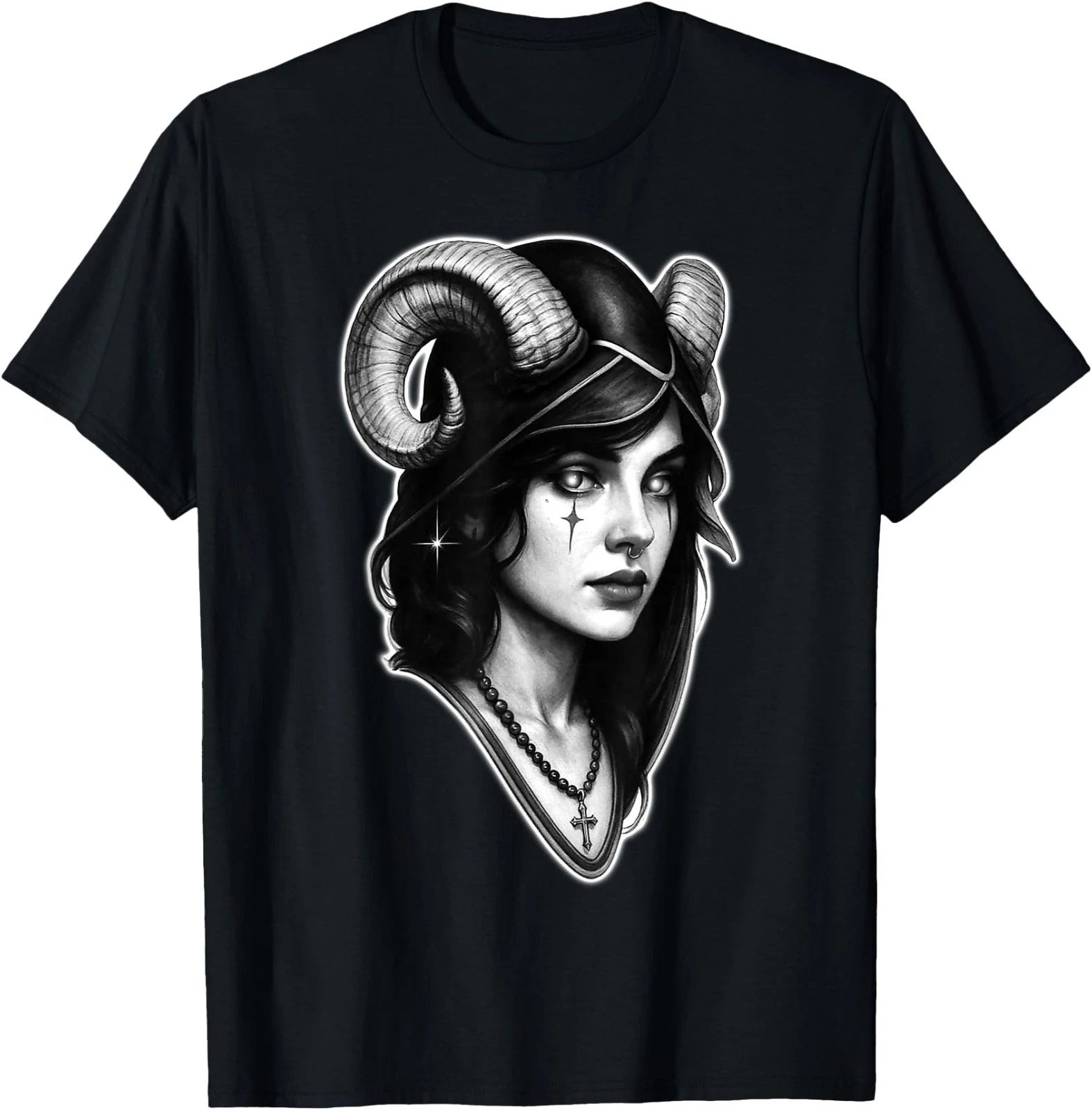 Lilith Priestess Goddess Aries Sagittarius Cute Goth Girl T-Shirt