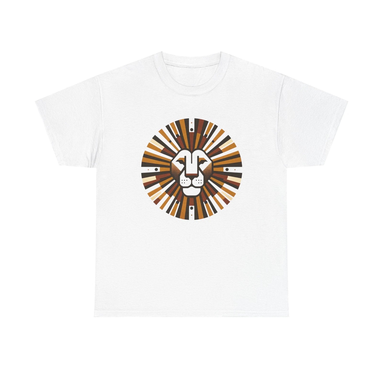 Unisex Adult T Shirt Retro Minimalist Lion Face Design NEW Graphic Tee Safari