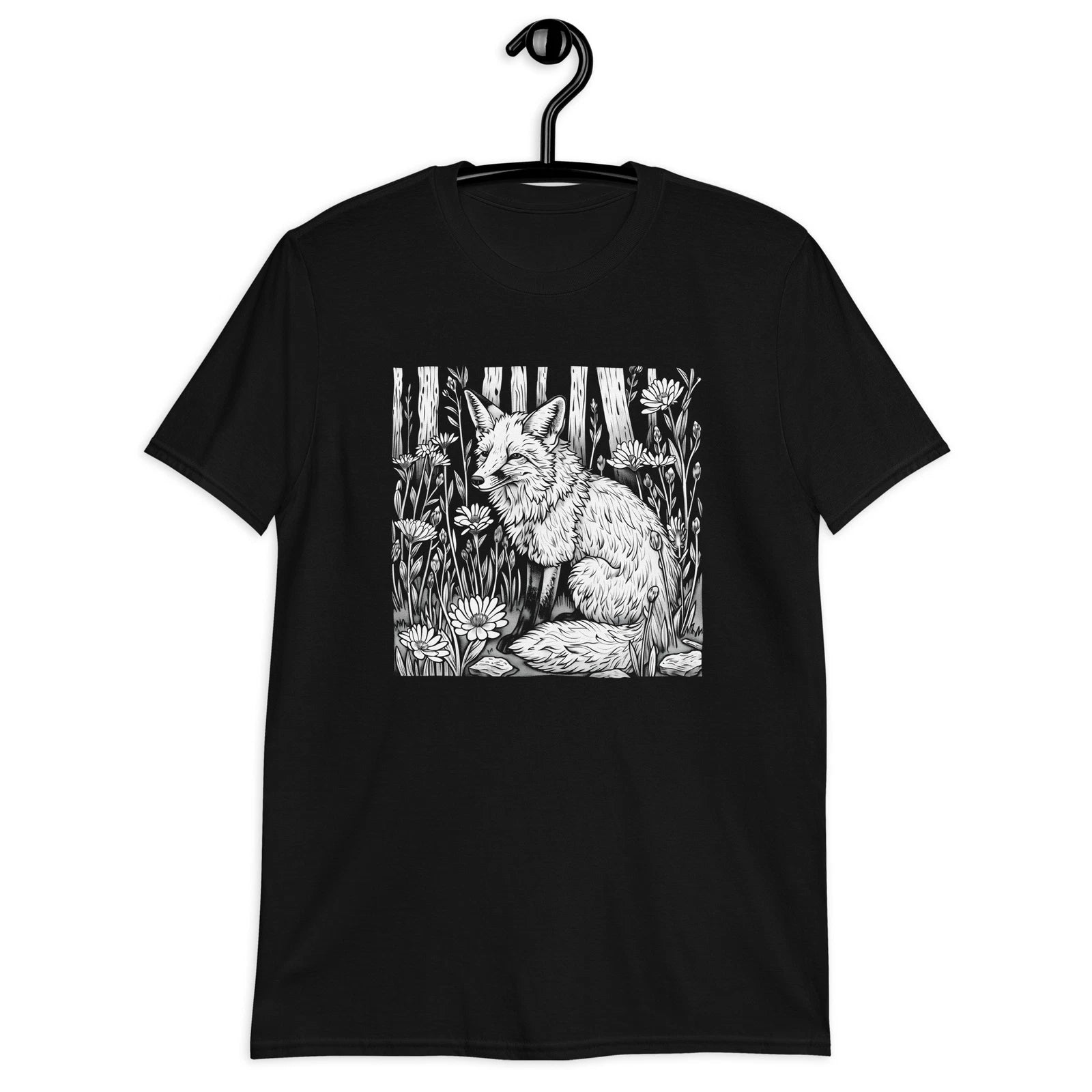 Vintage Folklore Fox Wildflower Forest Cottagecore Aesthetic Unisex T-Shirt