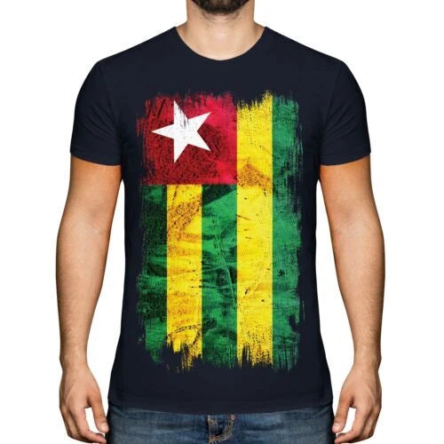 TOGO GRUNGE FLAG MENS T-SHIRT TEE TOP TOGOLESE SHIRT FOOTBALL JERSEY GIFT
