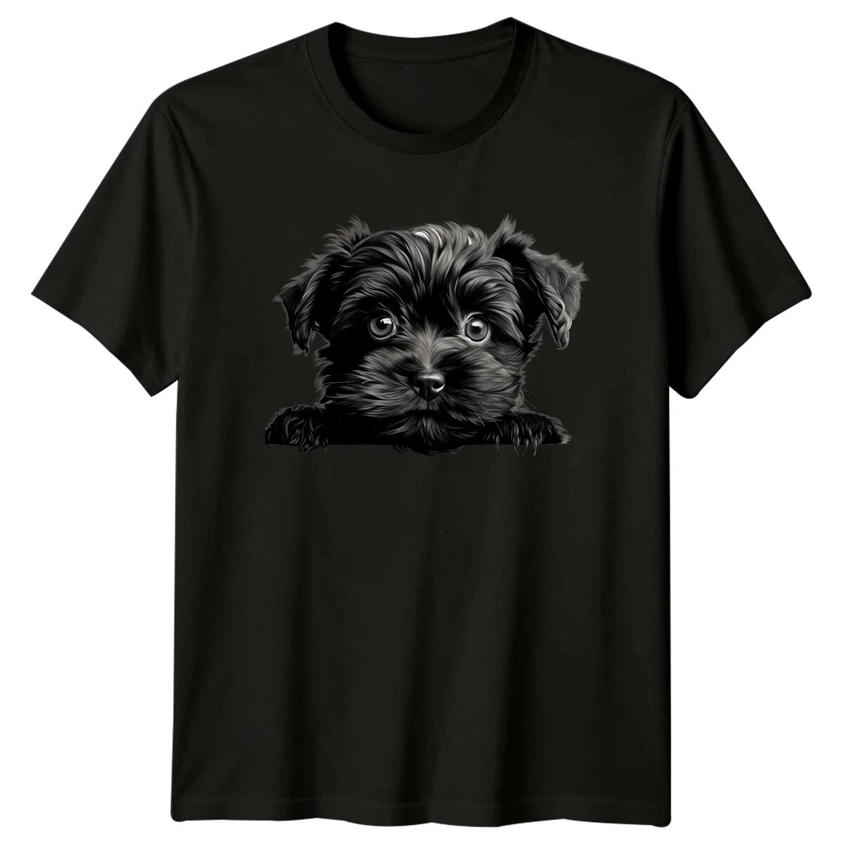 Cute Yorkie Puppy Dog Peekaboo T-Shirt,Yorkshire Terrier Tee