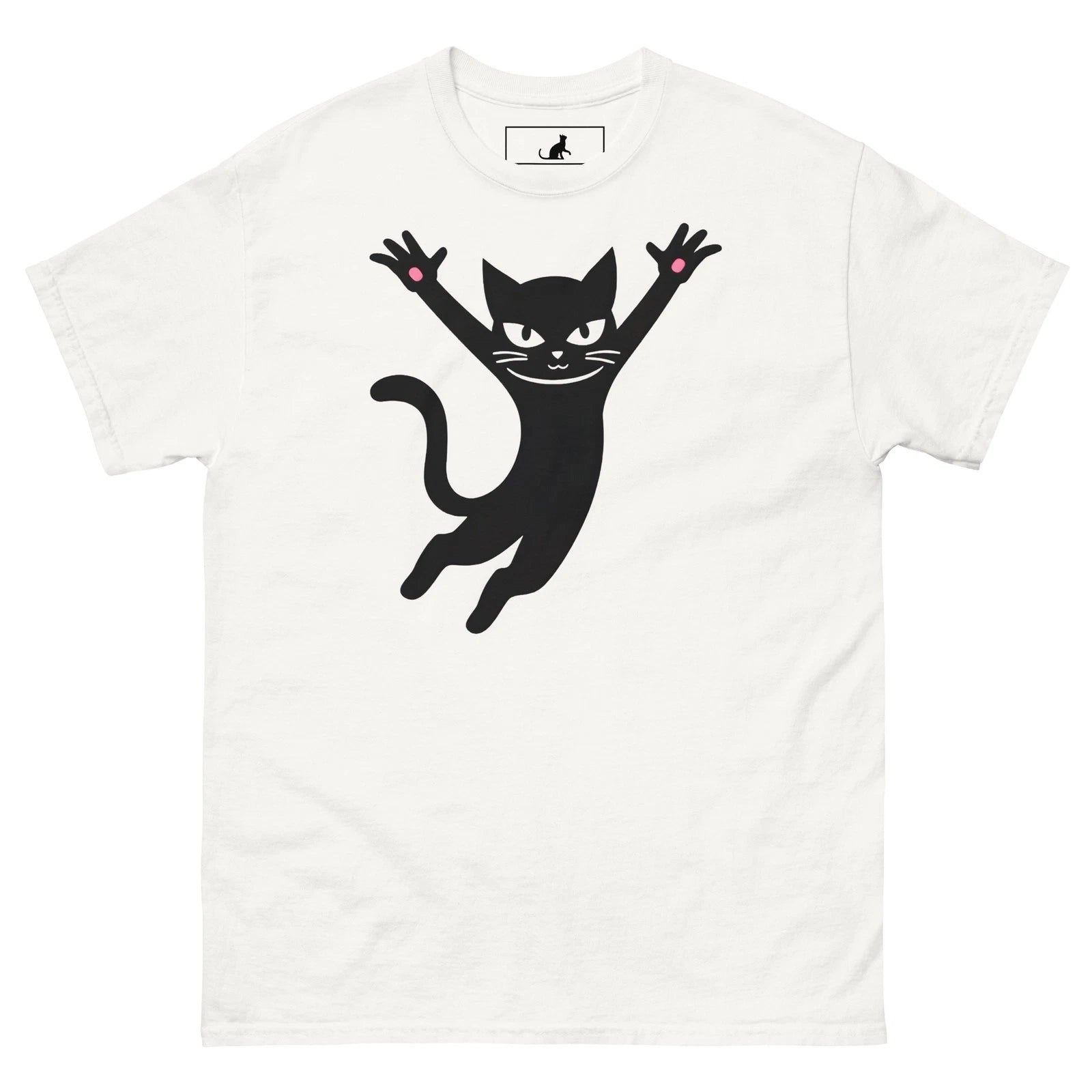 Funny Chaos Cat T Shirt Minimalist Black Cat Meme Graphic Tee Unisex Gift