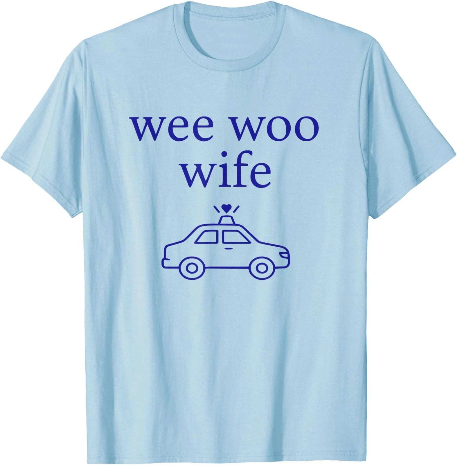 Wee Woo Wife Police Spouse Cute Minimalist Aesthetic T-Shirt