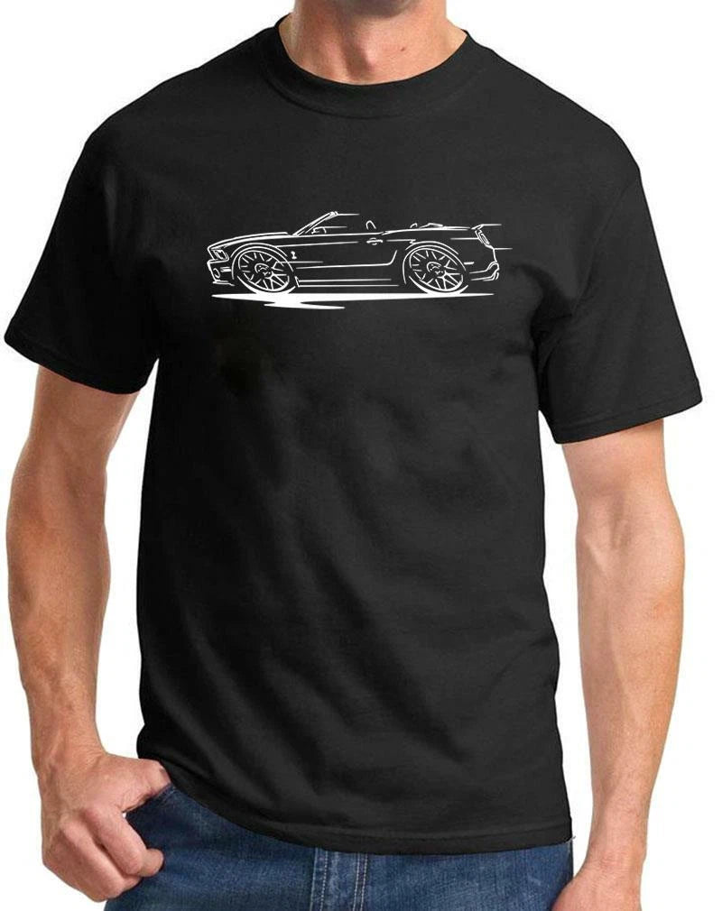2010-14 Shelby GT500 Mustang Convertible Redline Design Tshirt NEW