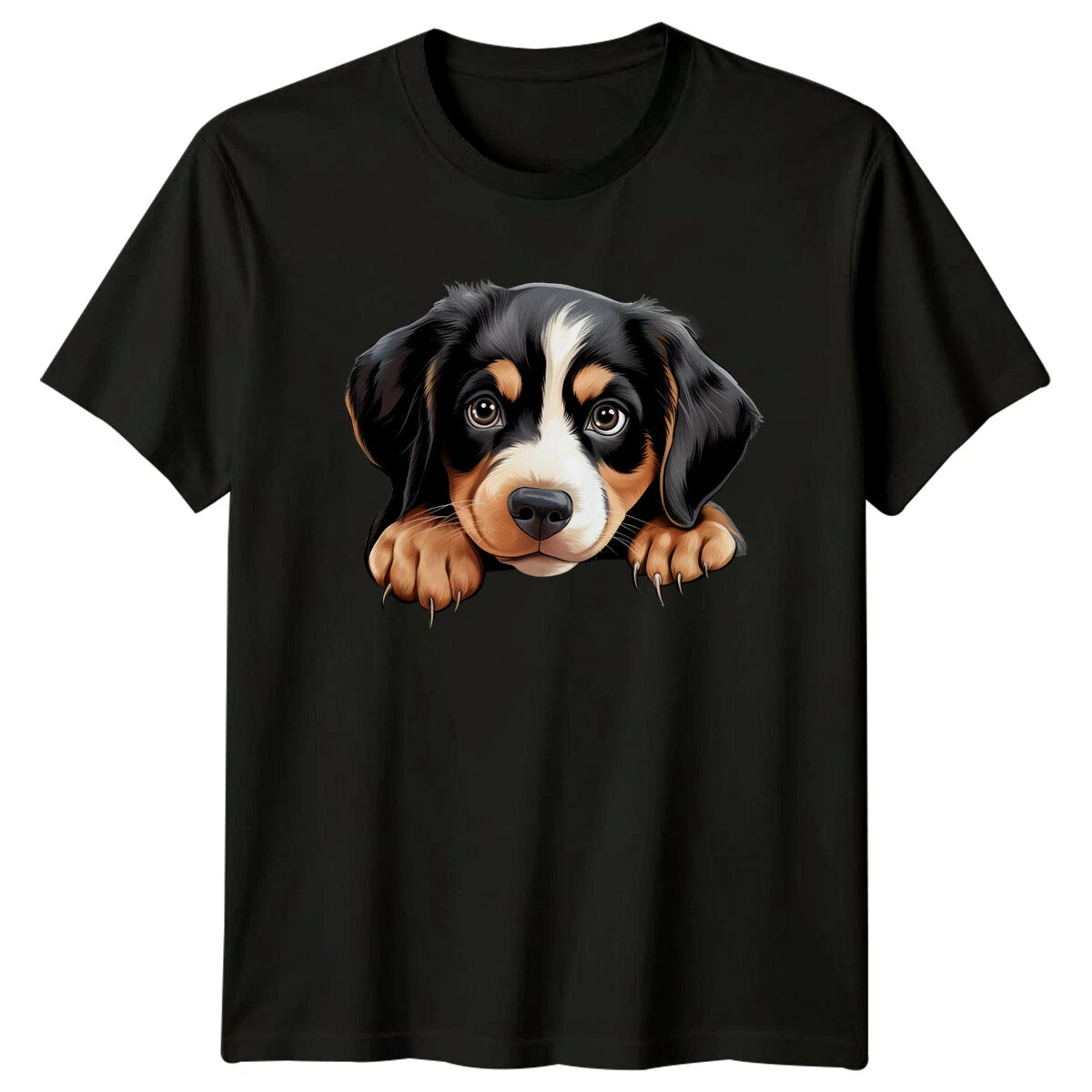 Cute Appenzeller Sennenhund Puppy Dog Breed Peekaboo T-Shirt