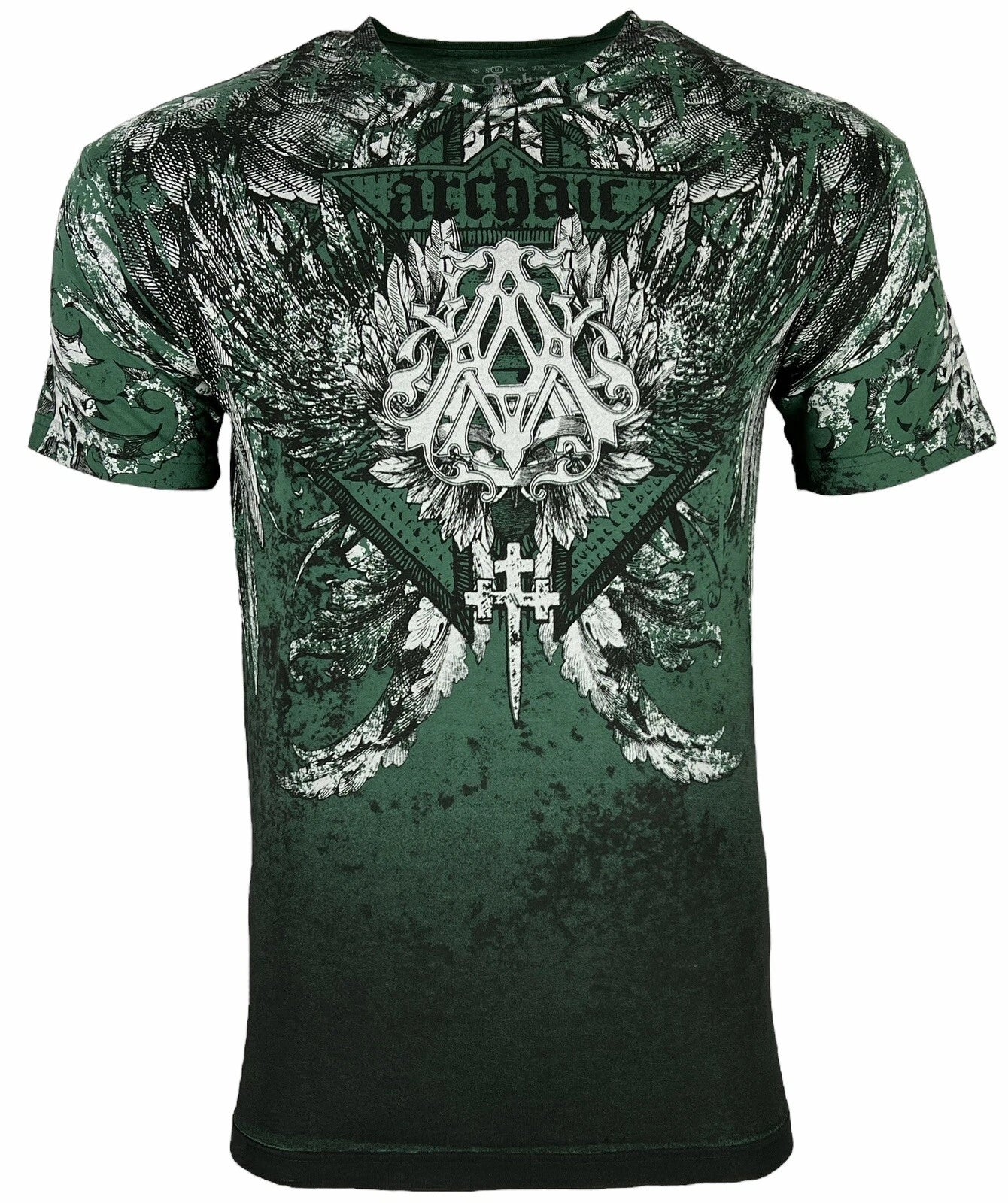 ARCHAIC by AFFLICTION Men's T-Shirt GRIFFIN Green Tattoo Biker S-4XL $40 NWT